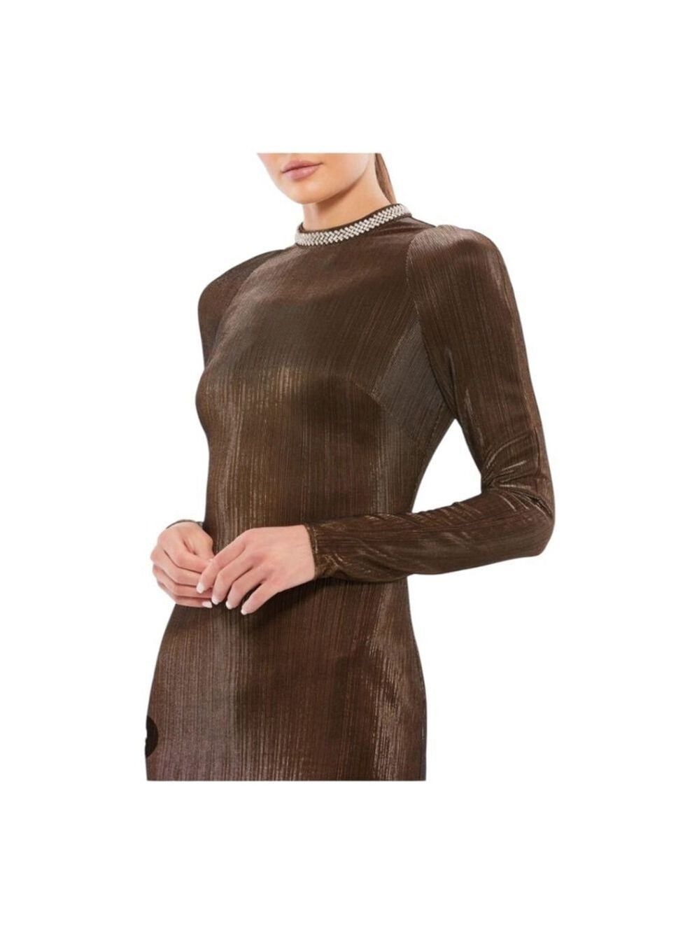 Mac Duggal Dress Size 8 Brown - Picture 2 of 13